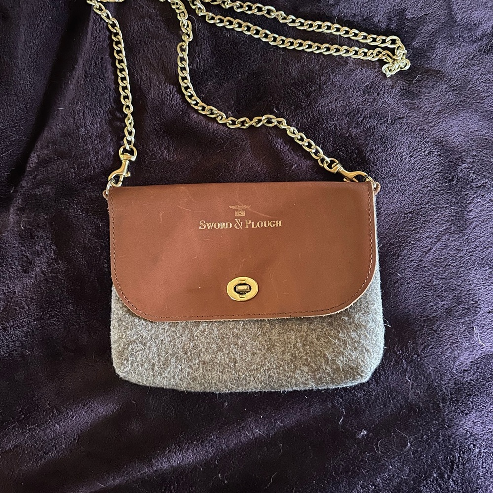 Brown and Tan Crossbody Bag